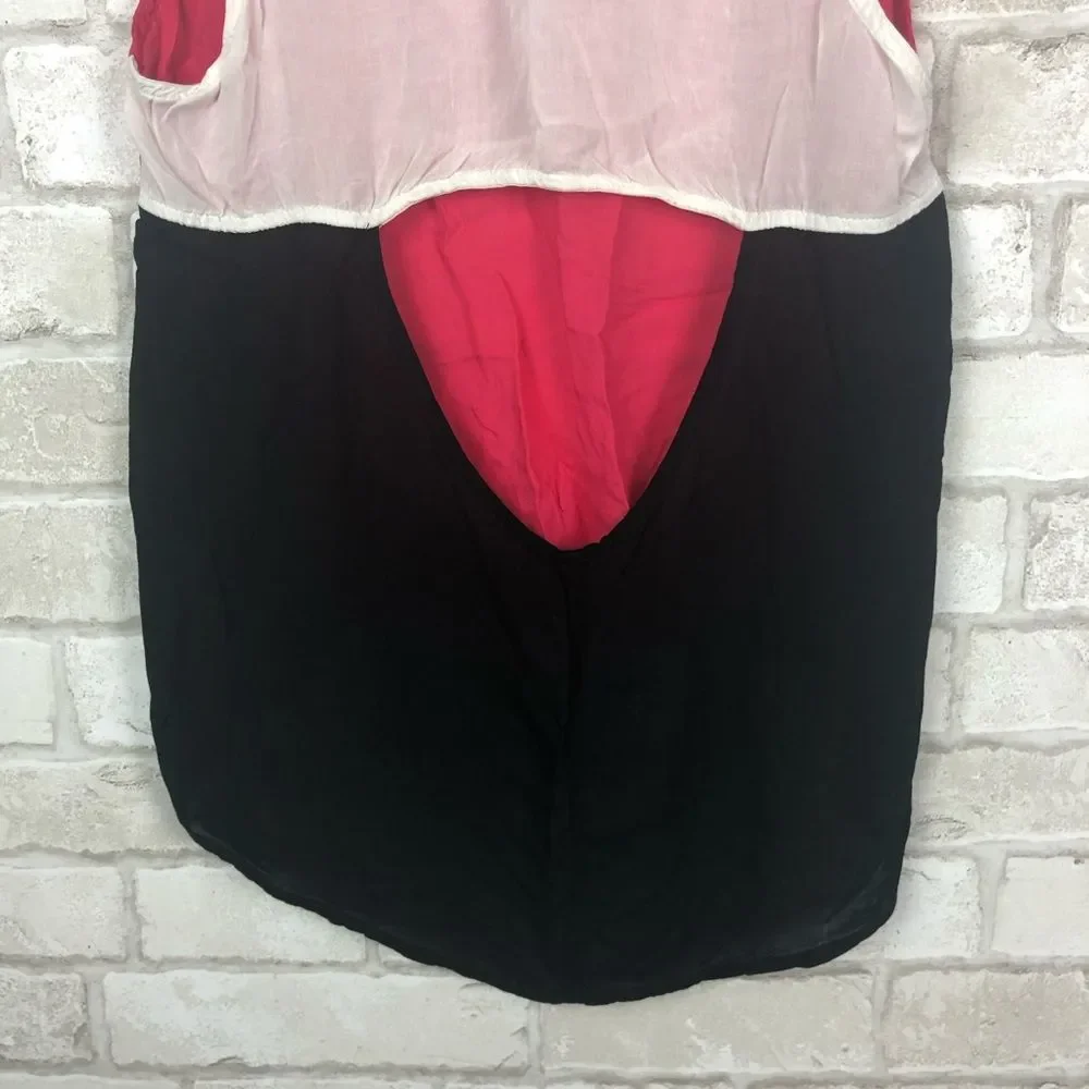 Multi-colored Hi-Low Open Back Tank Top Size L